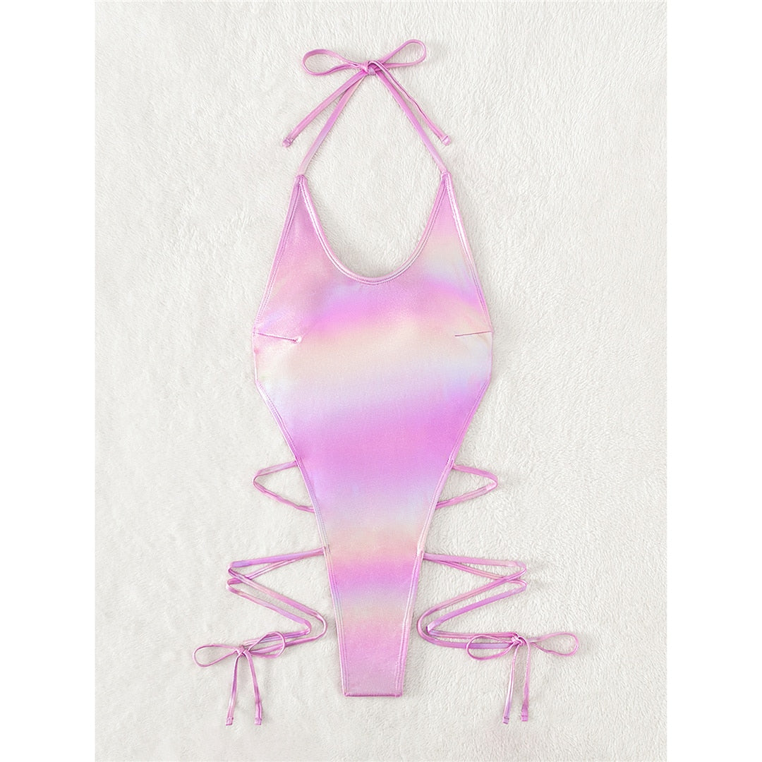 Micro Thong Wrap Around Thigh One Piece