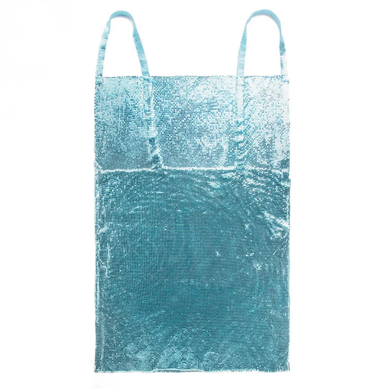 Metallic Chain Halter Metal Backless Mini Dresses