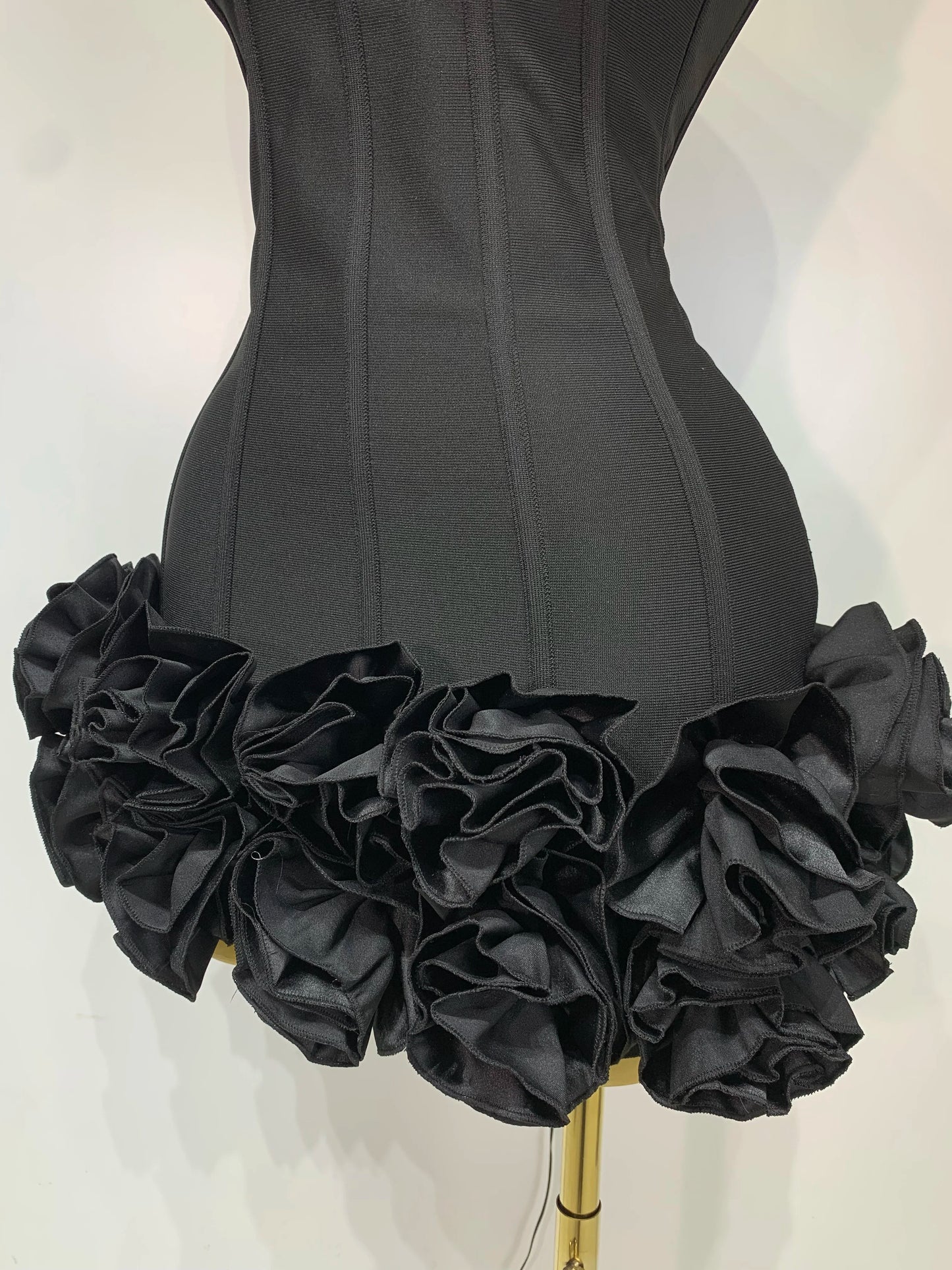 Strapless 3D Flowers Mini Dresses