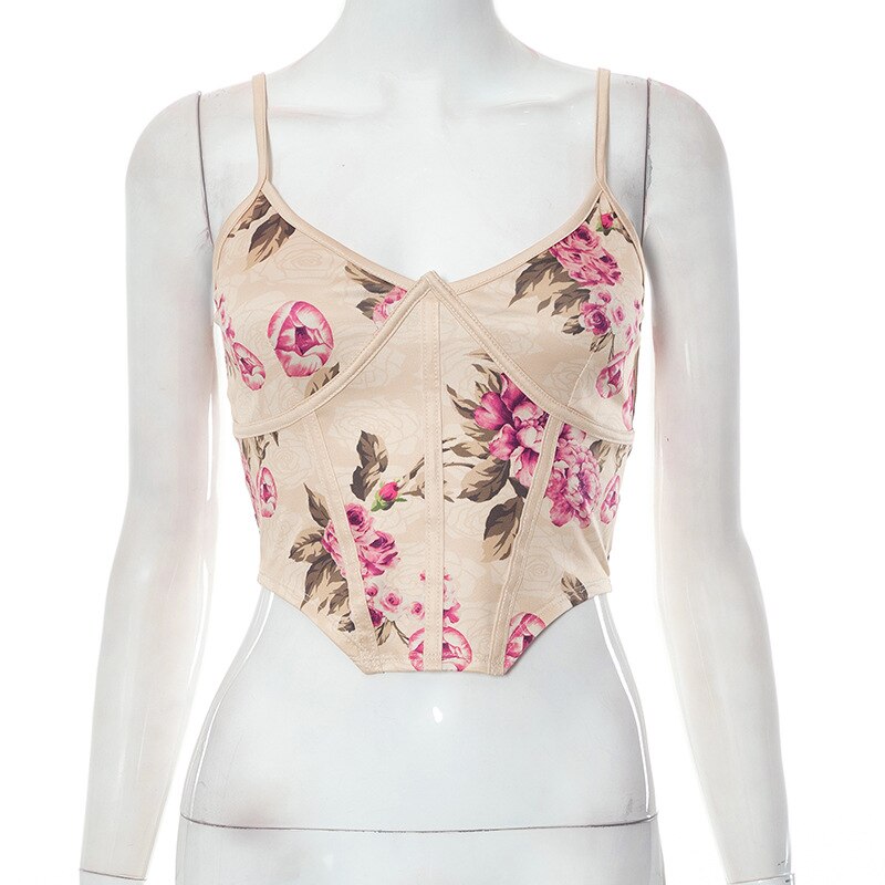 Flora Tank Crop Top & Long Skirts Set