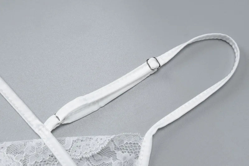 Lace Sleeveless Long Split Dress