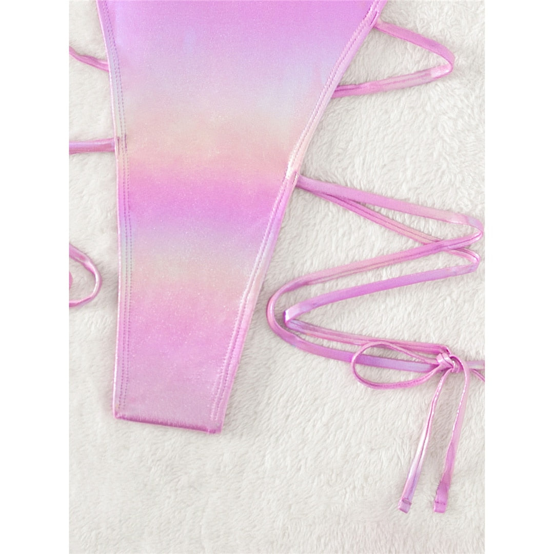 Micro Thong Wrap Around Thigh One Piece