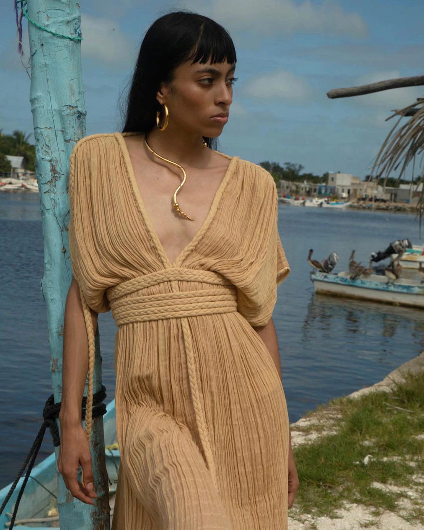 V Neck Boho Summer Maxi Dresses