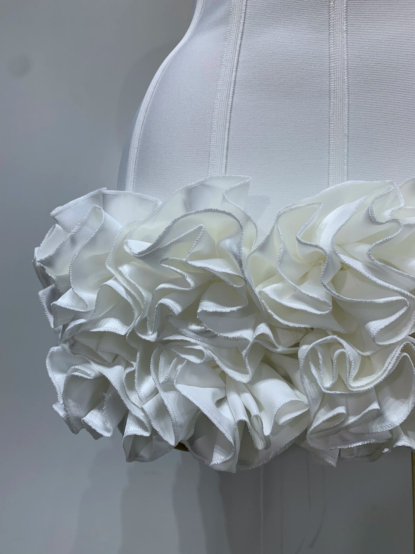 Strapless 3D Flowers Mini Dresses