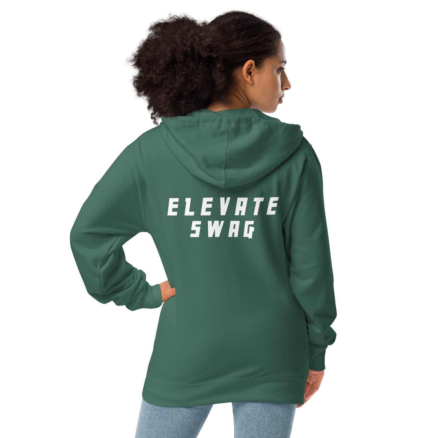 Elevate Swag Unisex Fleece Zip Up Hoodie