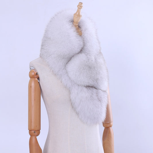 Genuine Fox Fur Scarf, Neck Wrap With Clips