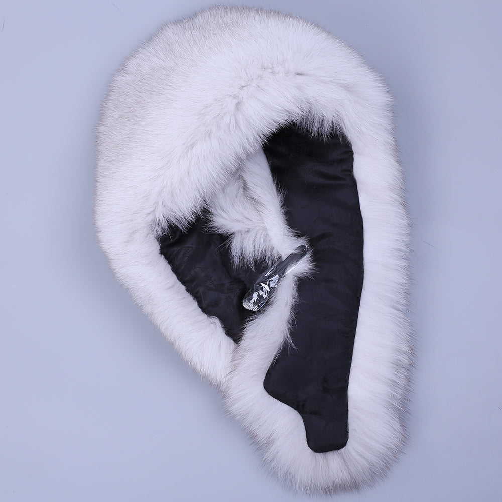 Genuine Fox Fur Scarf, Neck Wrap With Clips