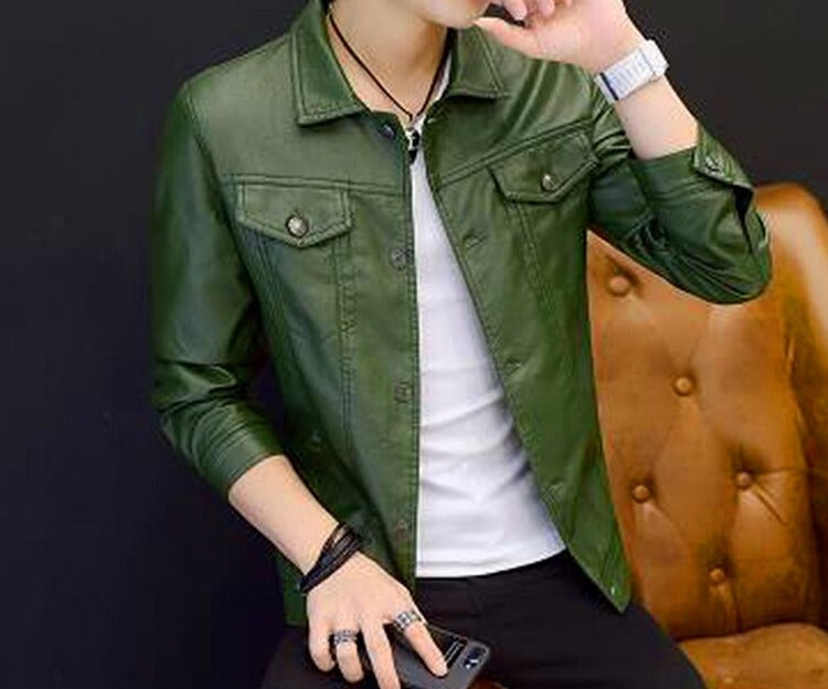 PU Leather Denim Cut Style Jackets