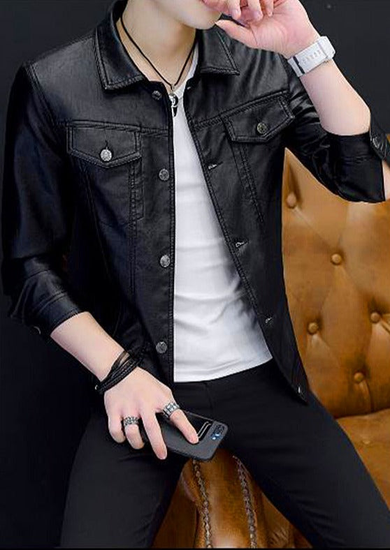 PU Leather Denim Cut Style Jackets
