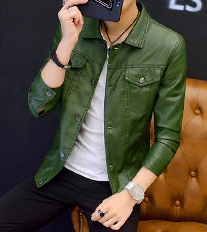 PU Leather Denim Cut Style Jackets
