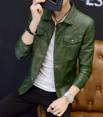 PU Leather Denim Cut Style Jackets