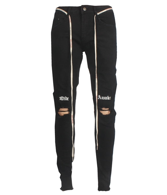 Wide Awake Black Ripped Super Skinny Jeans