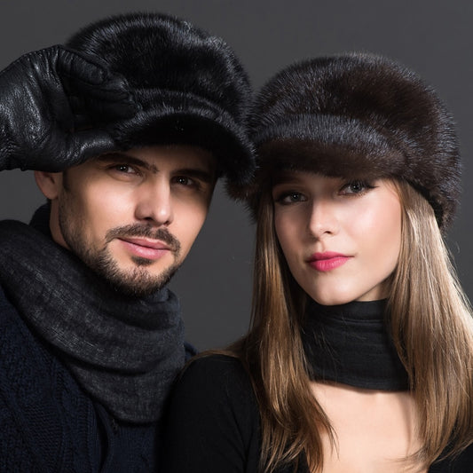 Real Fox Fur Bomber Caps