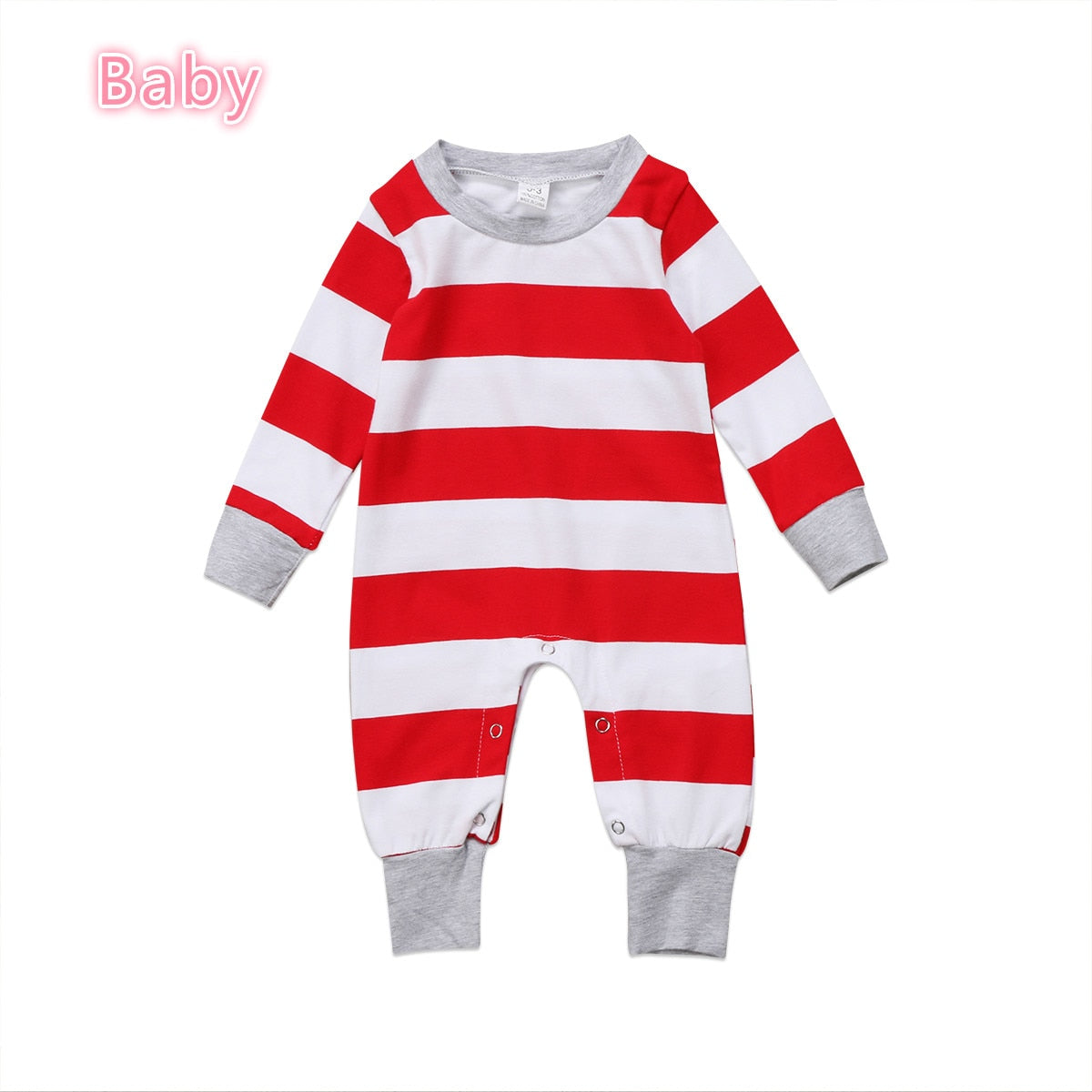 Candy Kane Christmas Pajamas Oneies Set