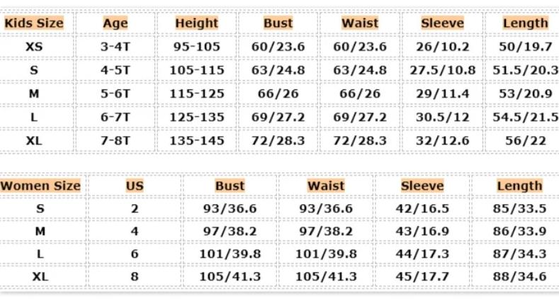 Mother & Daughter Matching Long Sleeve Dress