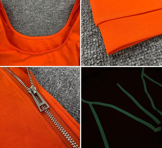 Luminous Fluorescence Side Zipper Tracksuits