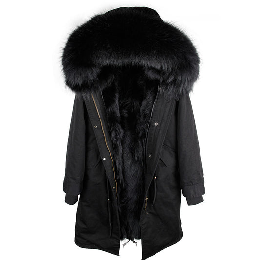 Real Fox Fur Parka Real Fox Fur Removable Lining Coats