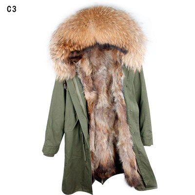 Real Fox Fur Parka Real Fox Fur Removable Lining Coats
