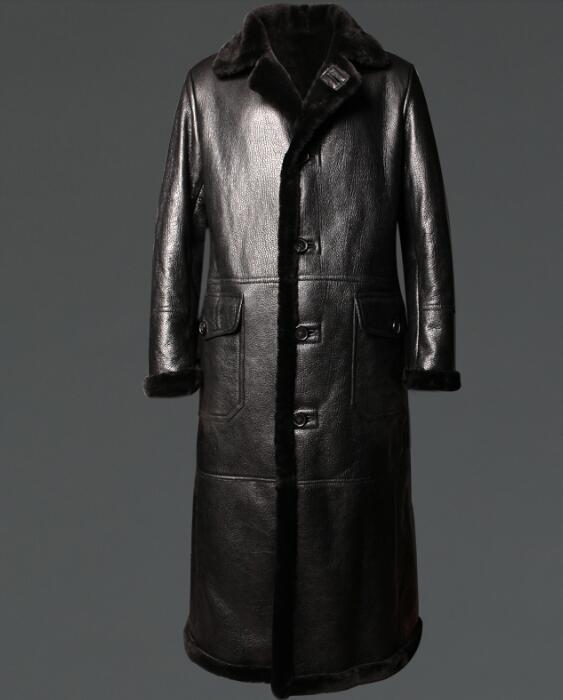 Genuine Leather Real Shearling Fur Lining./Trim X-Long Coats