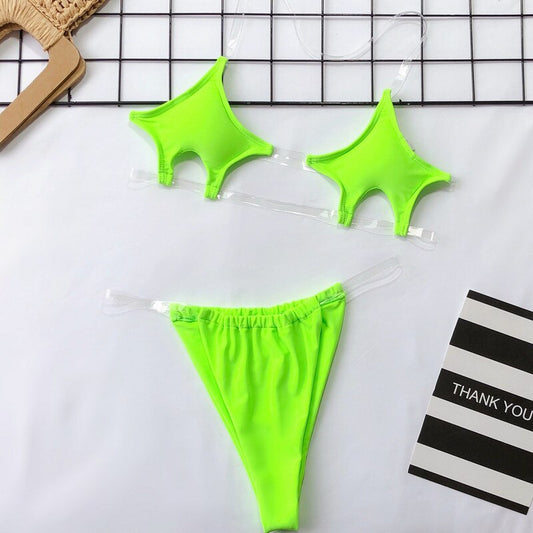 Star Shape Push-Up Padded Thong Bikini Sets