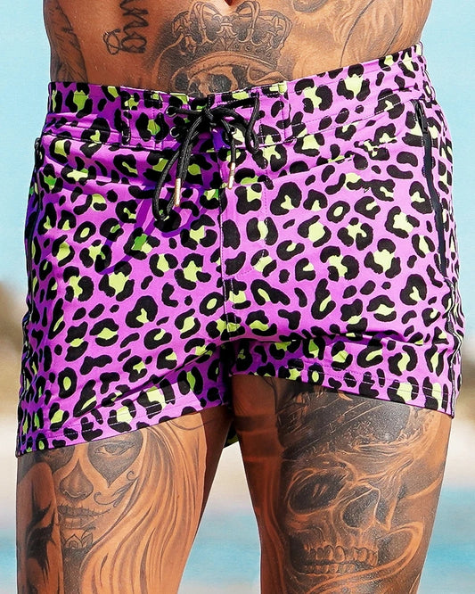 Leopard Print Swimming Shorts