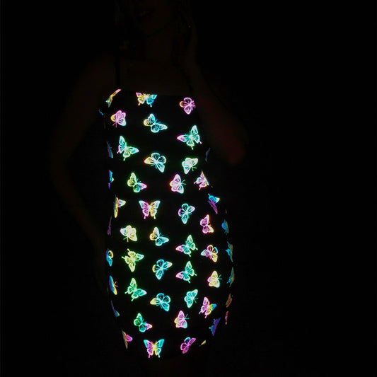Rainbow Reflective Glow Mushroom Dresses