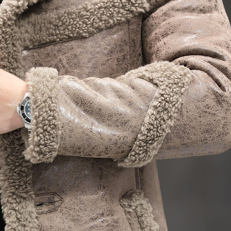 Genuine Shearing Fur Double-sided Long Coats