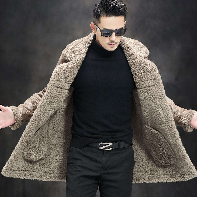 Genuine Shearing Fur Double-sided Long Coats