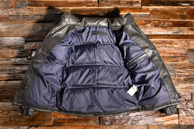 Genuine Leather Duck Down Coat