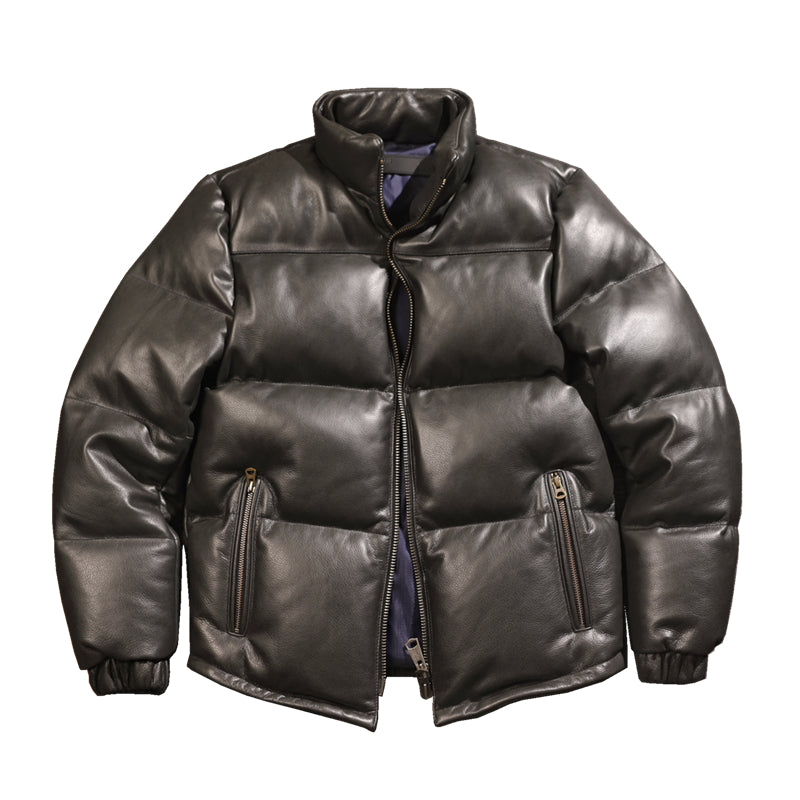 Genuine Leather Duck Down Coat