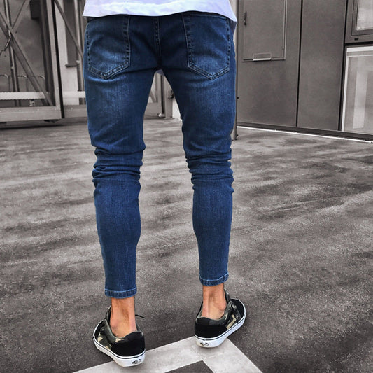 Ripped Skinny Biker Jeans