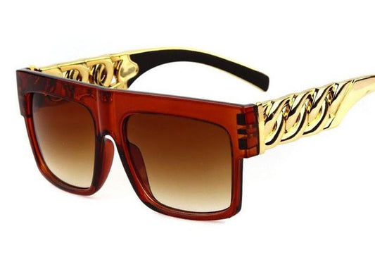 Gold Metal Chain Sunglasses