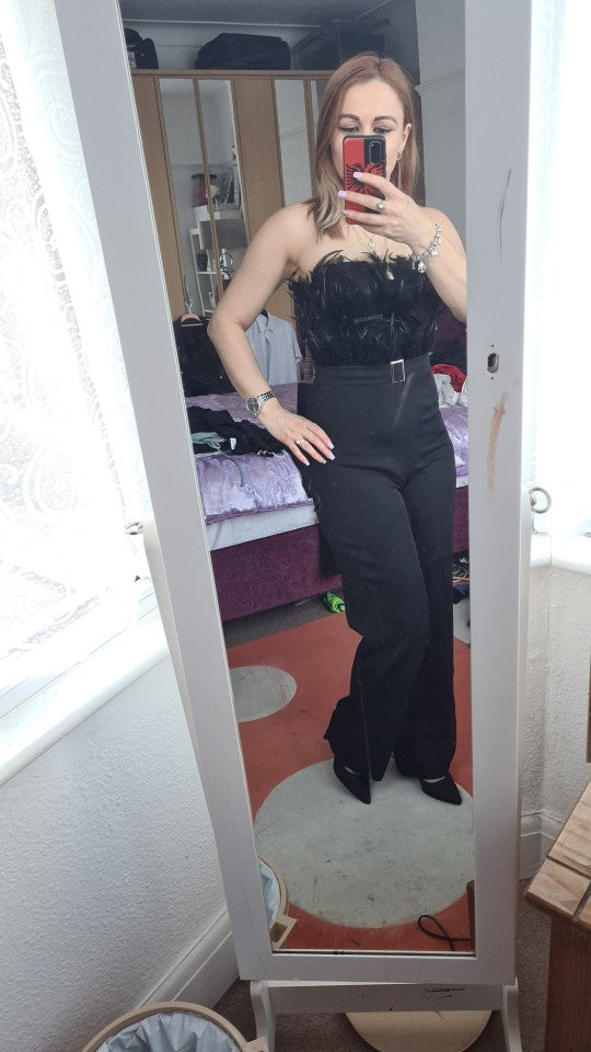 Tube Feather Jumpsuits