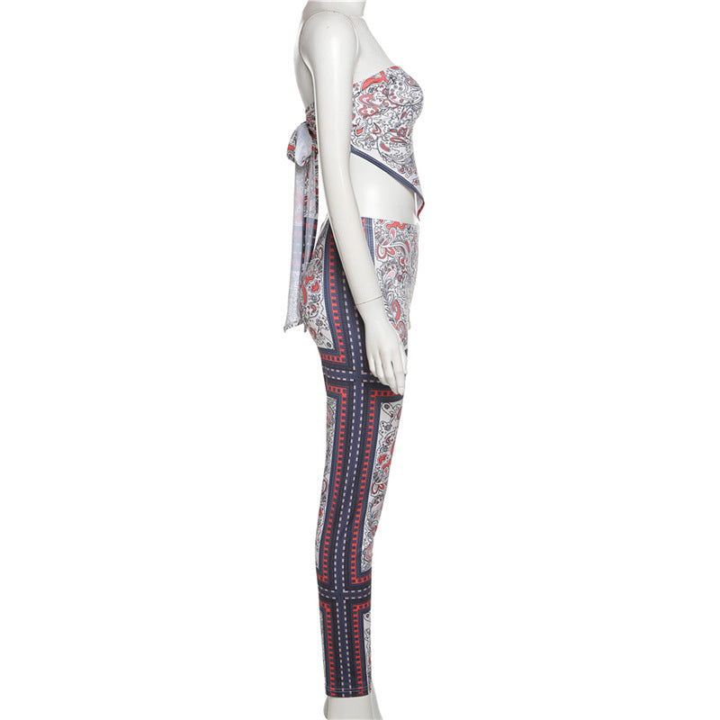Triangle Crop Top and Leggings