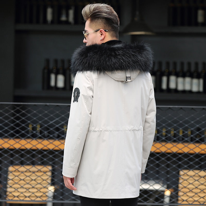 Real Rabbit Fur Liner Fox Fur Parka Coats