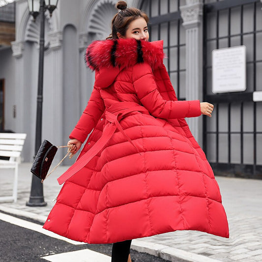 Slim Down Fake Fur Parkas Maxi Coats