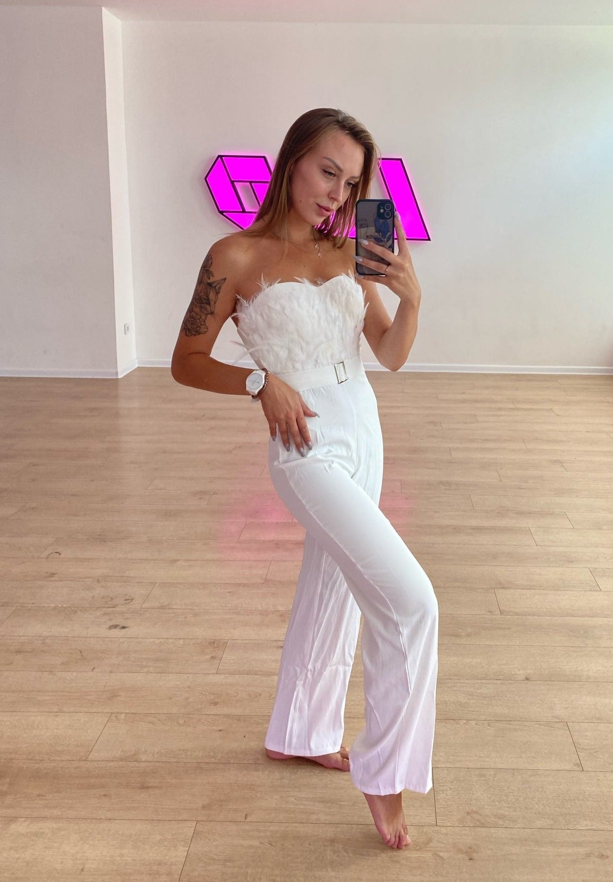 Tube Feather Jumpsuits