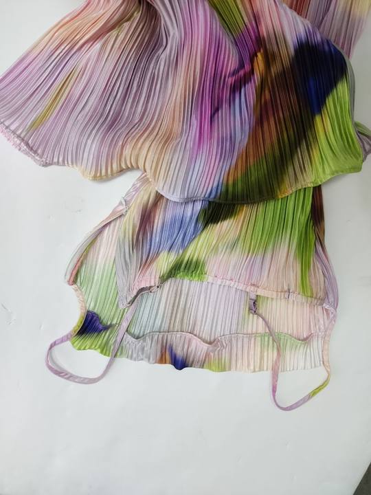 Tie-dyed Printed Pleated Maxi Dresses