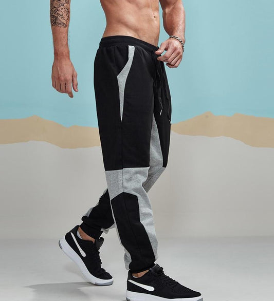 Cotton Patchwork Inner Fleece Sweatpants