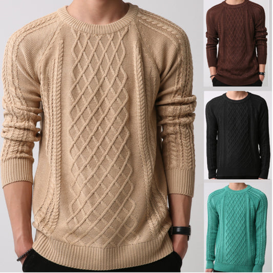 Slim Fit O-neck Knitted Sweaters