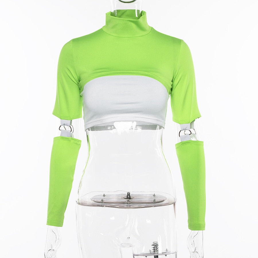 Long Sleeve Turtleneck Micro Crop