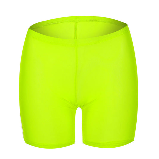 Neon Transparent Mesh High Waist Shorts