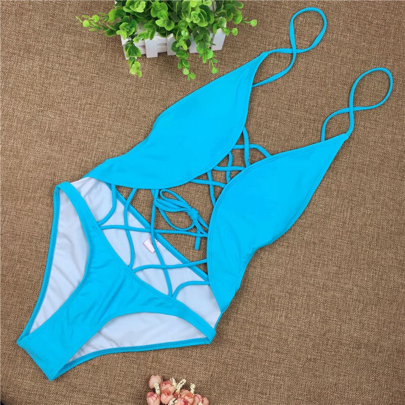 Belly Criss Cross Bandage Monokini's