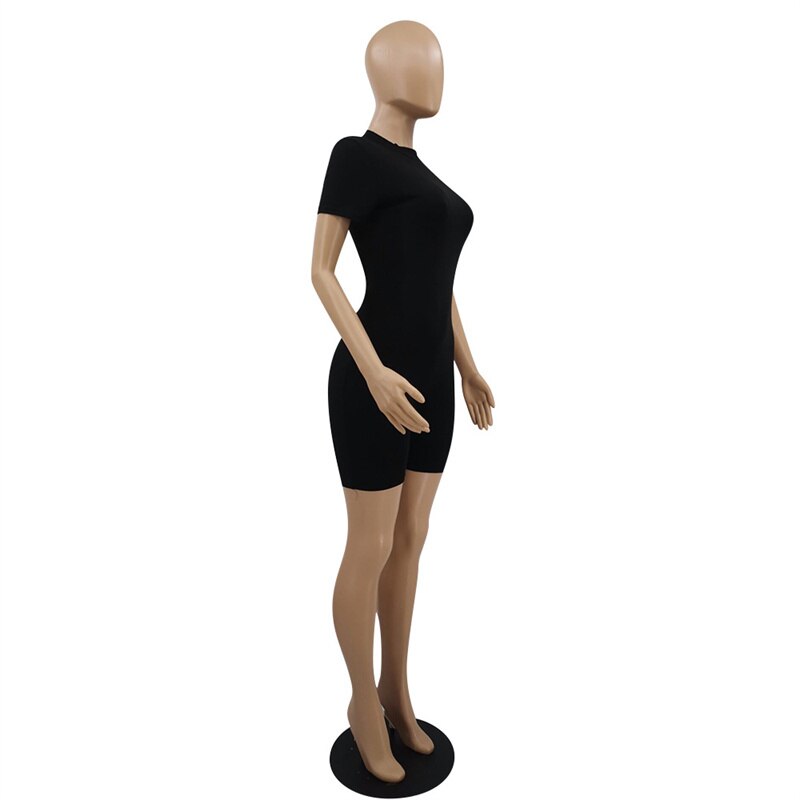 Short Sleeve Solid Rompers