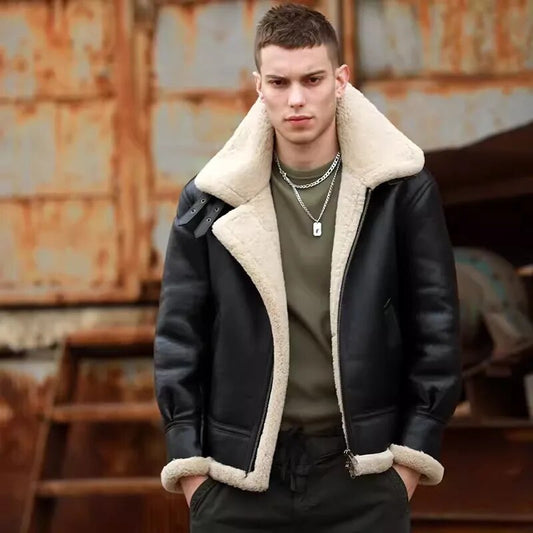 Genuine Leather Coats Real Fur Shearling