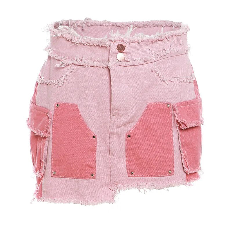 Tassel Jacket Crop Top & Mini Skirt Sets