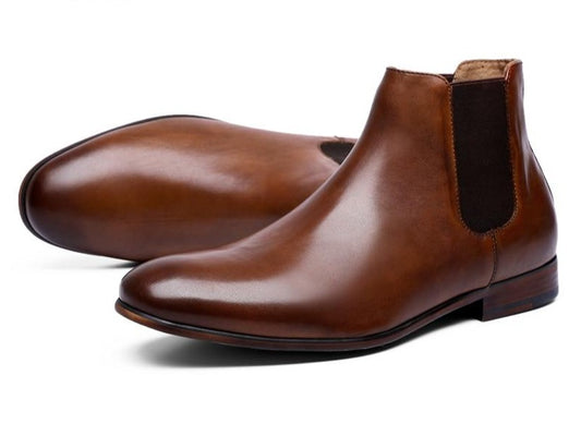Genuine Leather Chelsea Boots