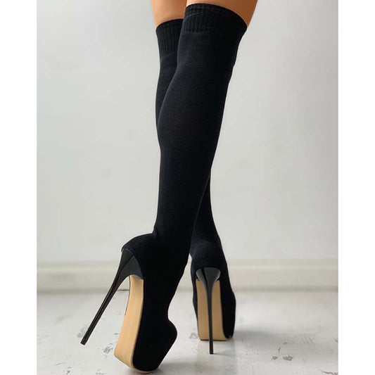 Platform Thin Super High Heel Over The Knee Boots