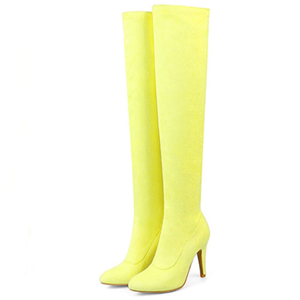 Fabric Thigh High High Heels Boots