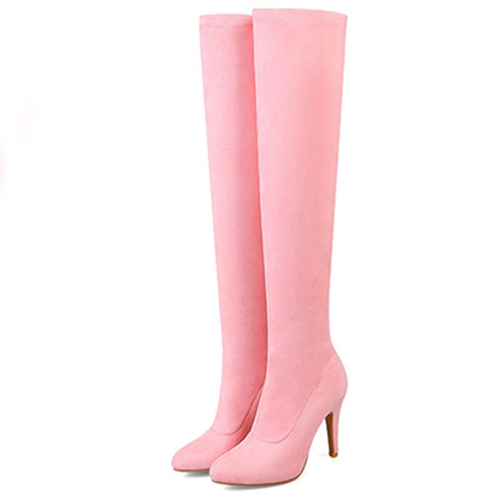 Fabric Thigh High High Heels Boots